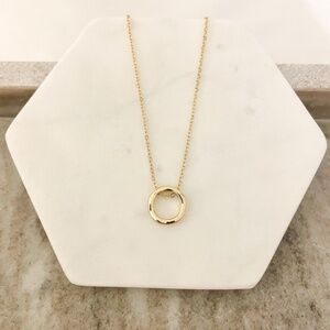 925 Sterling Silver Geometric Modern Round Circle Pendant Necklace
